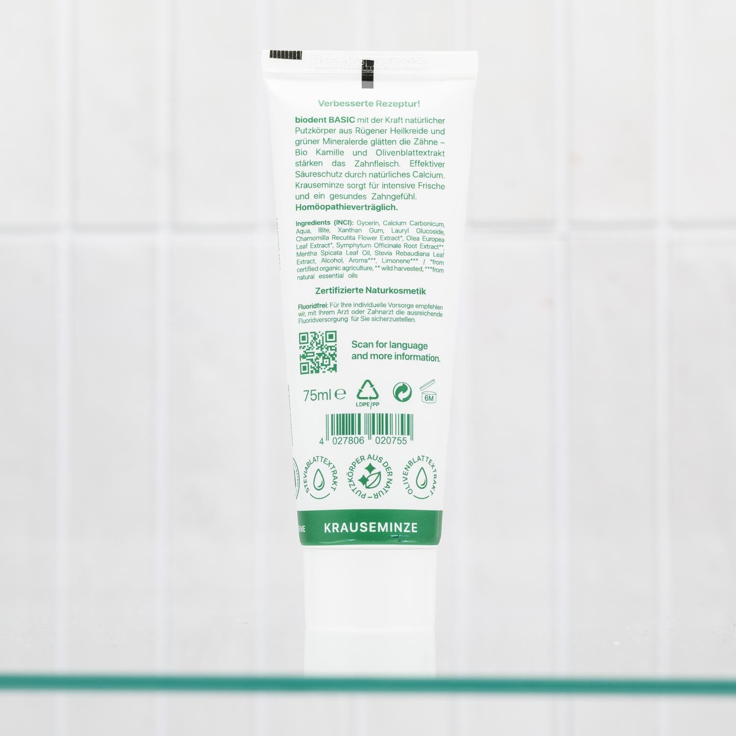Basic tandpasta met Stevia Fluoride vrij