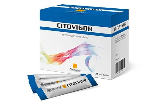 CitoVigor supplement van CitoZeatec in een witte verpakking met de naam en ingrediënten op de voorkant, geschikt voor orale inname.