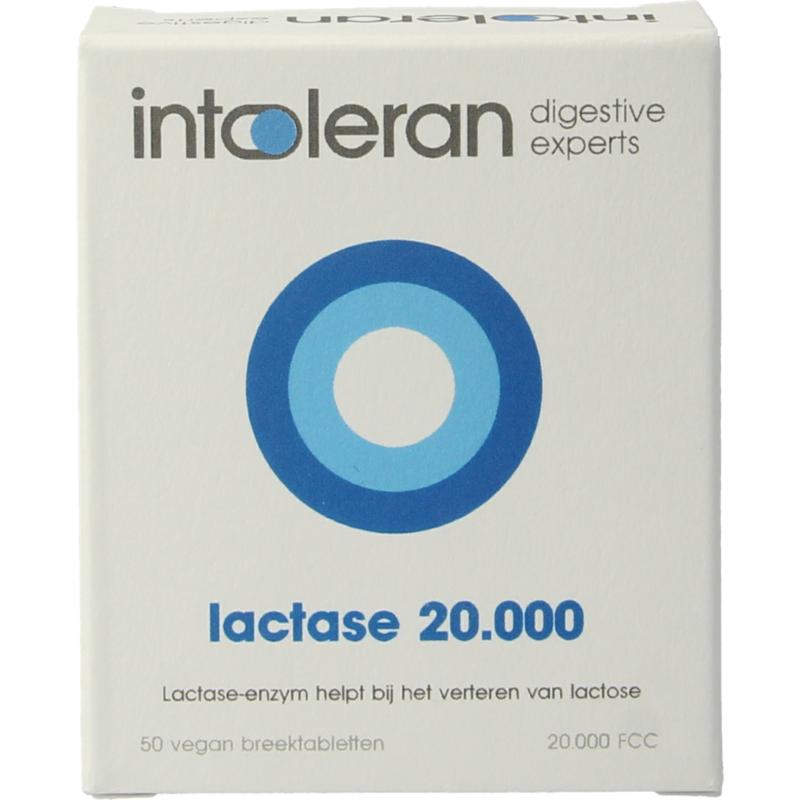 Intoleran Lactase 20.000 (voorheen DISOLACT) 50 breektabletten,  bij lactose intolerantie