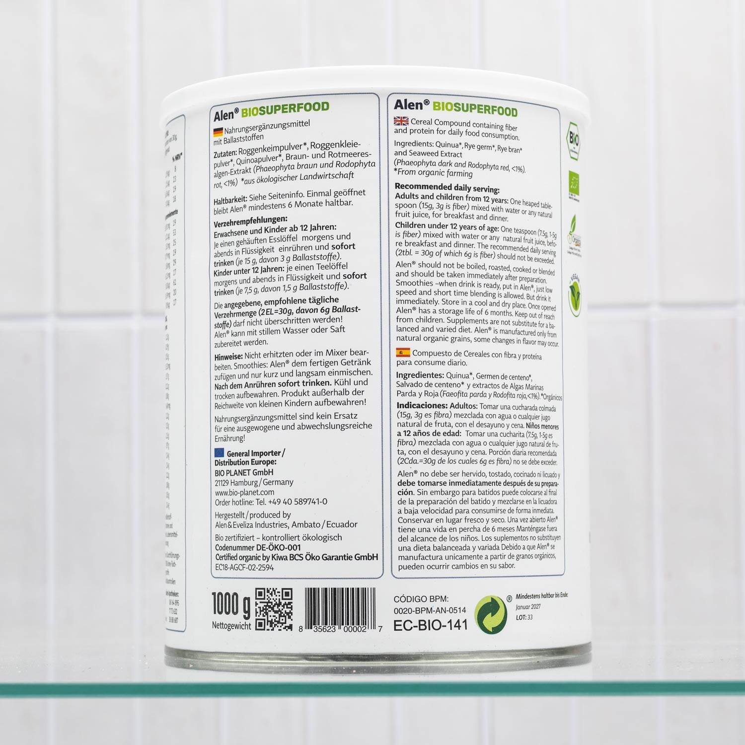 Alen ™ BIO-Superfood, ook voor vegetariers