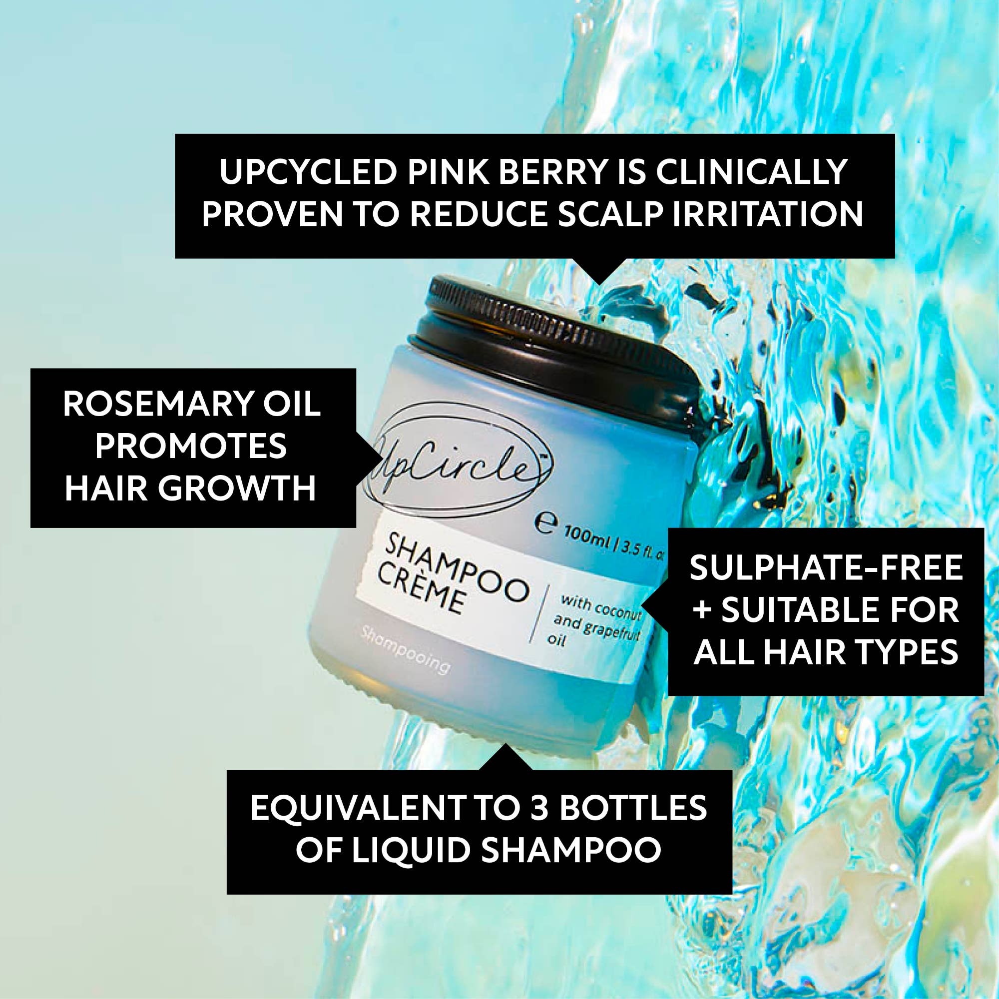 Vegan Shampoo Crème met Kokos + Rozemarijnolie
