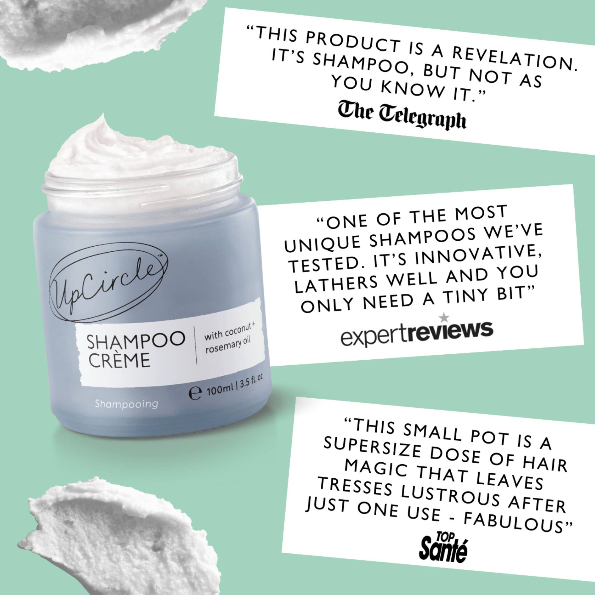 Vegan Shampoo Crème met Kokos + Rozemarijnolie
